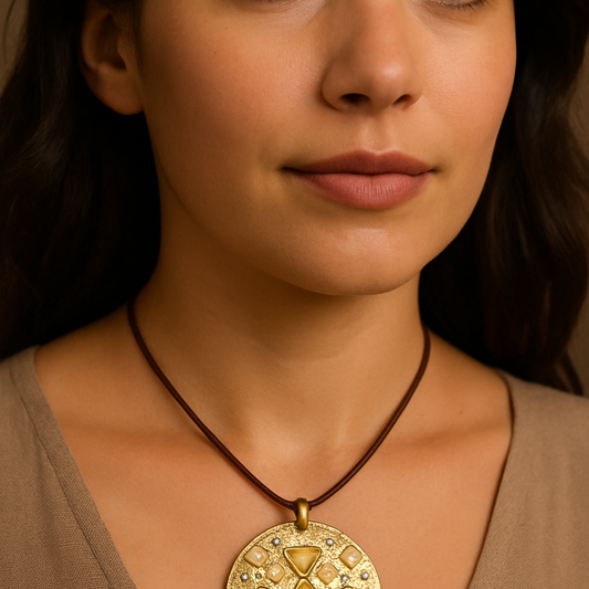 Boho Geometric Medallion Pendant