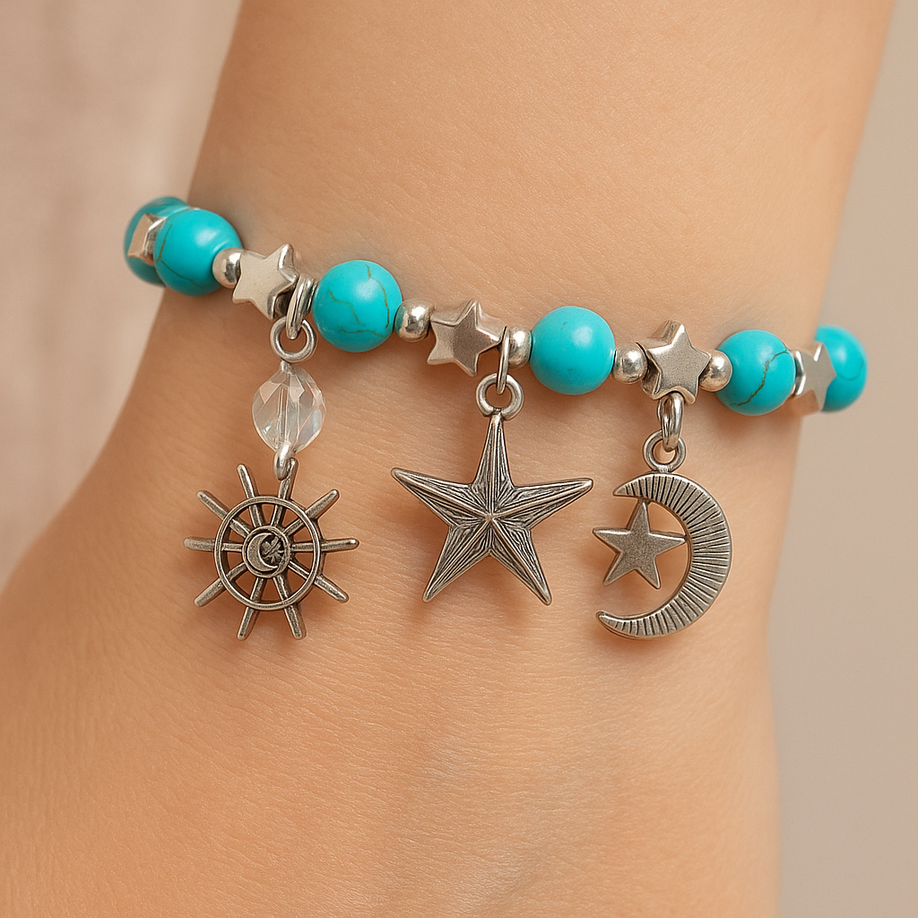 Celestial Dreams – A Cosmic-Inspired Bracelet of Stars, Moons, and Magic