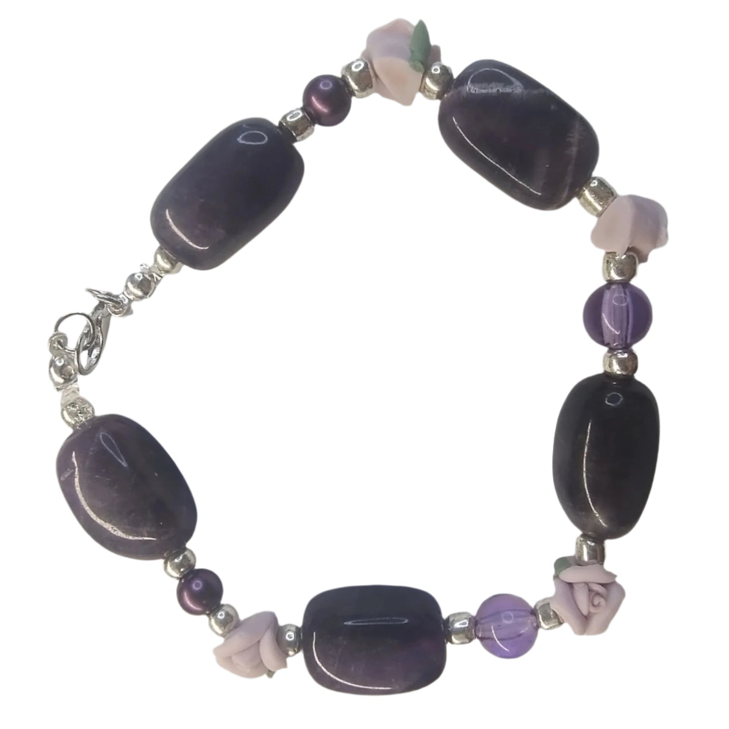 Elegant Purple Gemstone Bracelet 