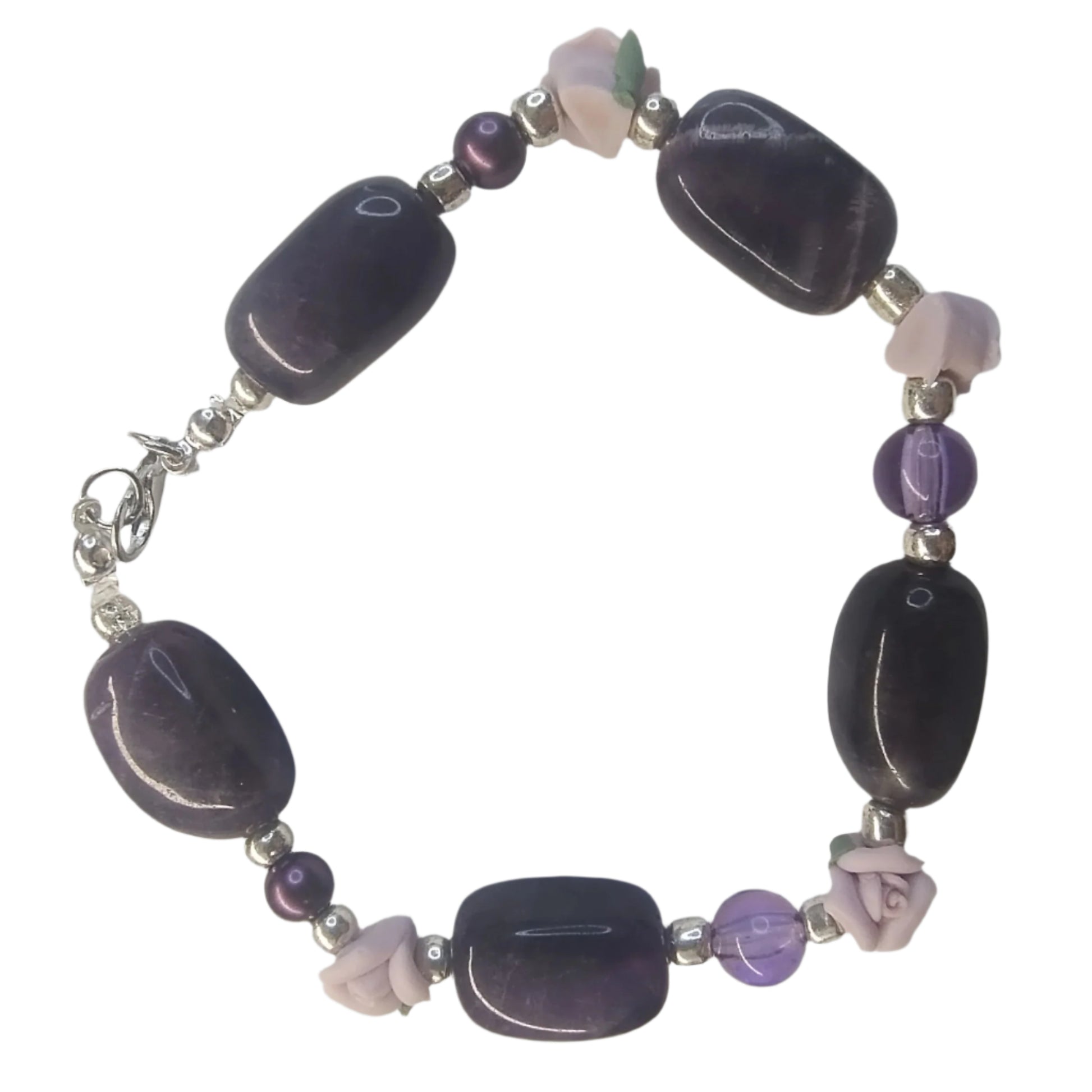 Elegant Purple Gemstone Bracelet 