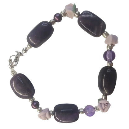 Elegant Purple Gemstone Bracelet 