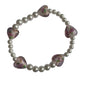 Floral Heart  Pearl Bead Bracelet 1