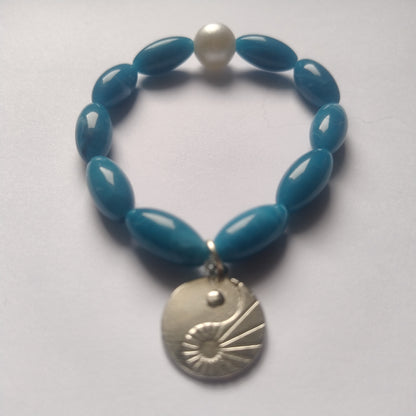 Ocean Calm Blue Bracelet – "Nautilus Spirit"